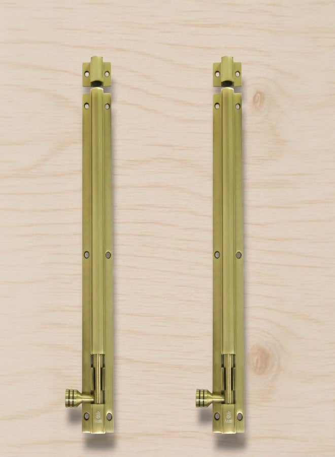 Atom 12 inch Aluminium Tower Bolt | Antique Finish | Home and Offices Doors and Windows Tower Bolt, TB001, Pack of 2 - Image 1